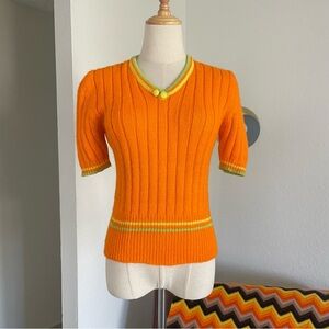 Vintage Mod Bright Mohair Knit Top